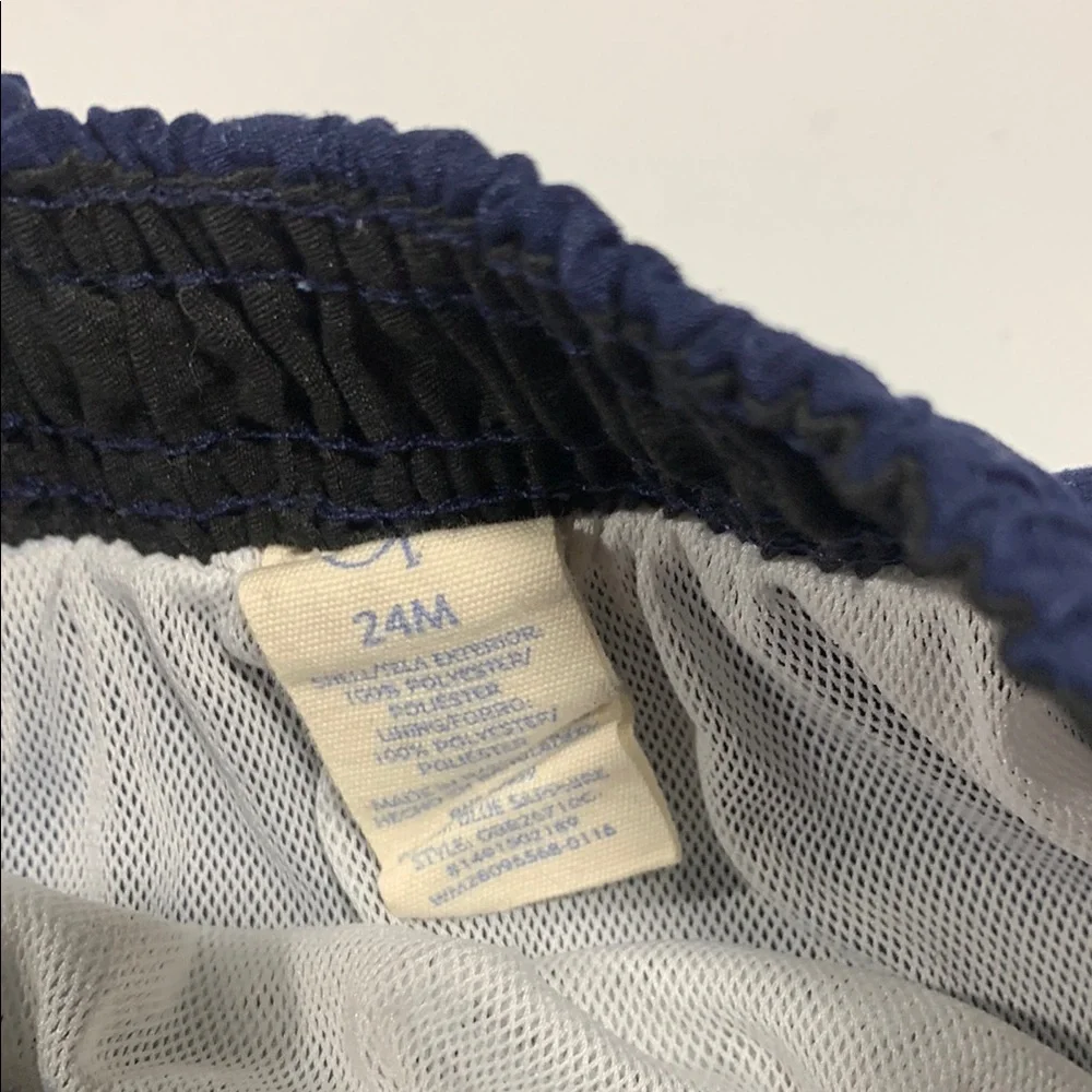Navy Blue and White Kids'‎ Swim Shorts - 24 months - 4202